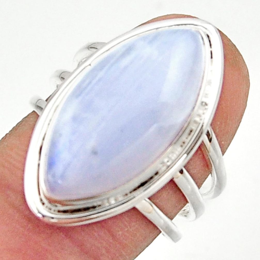 13.26cts natural rainbow moonstone 925 sterling silver ring size 7 r42702