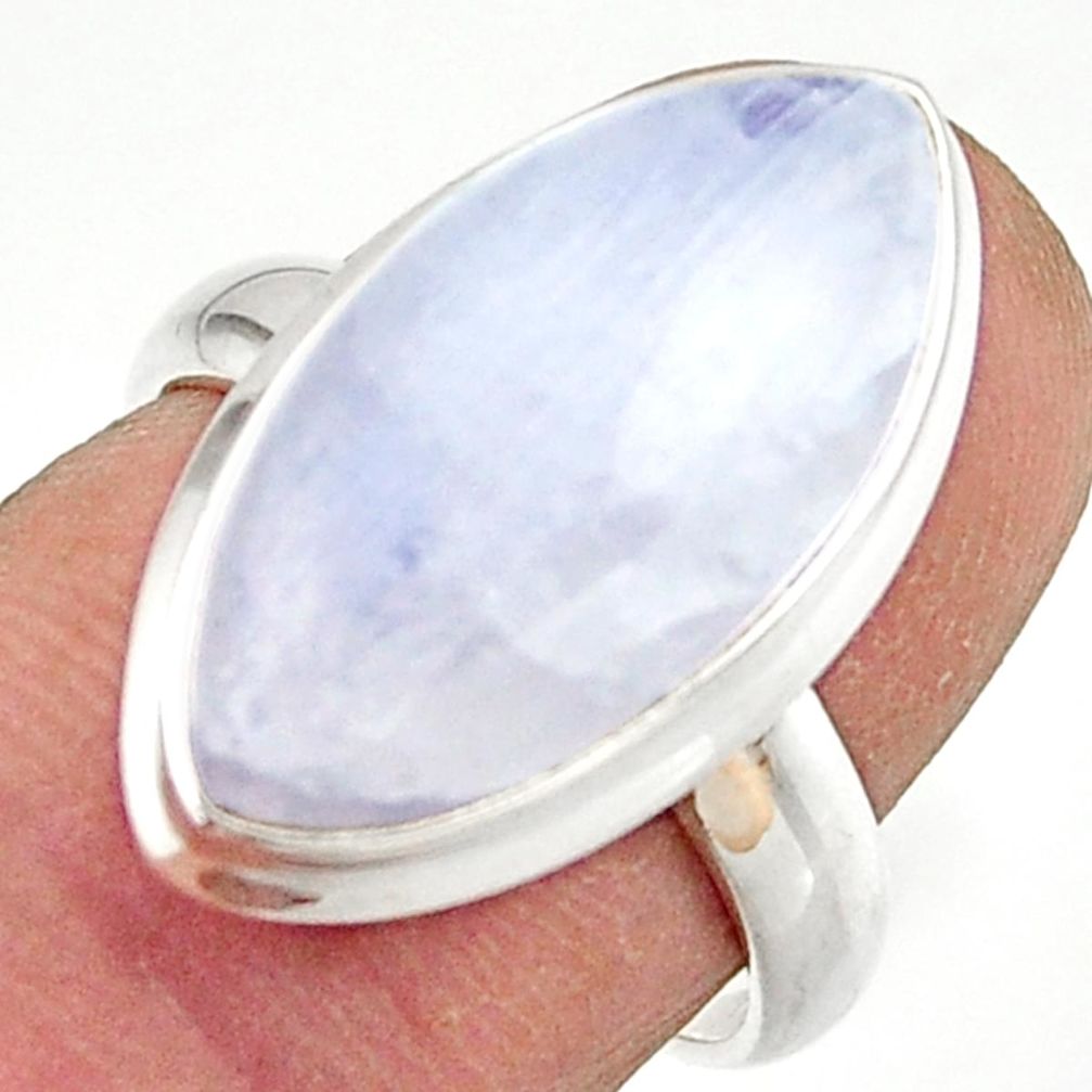 13.27cts natural rainbow moonstone 925 sterling silver ring size 7 r42710