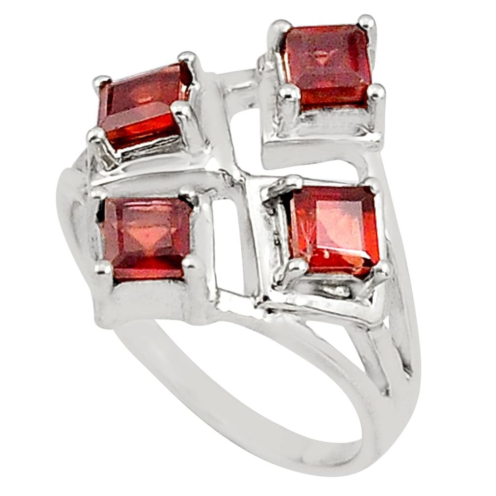 red garnet 925 sterling silver ring jewelry size 7 p81725
