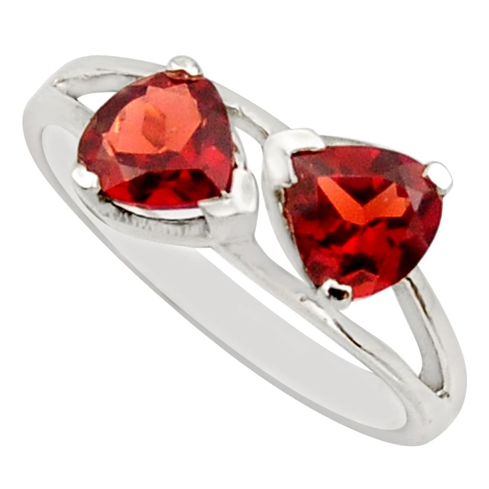 3.23cts natural red garnet 925 sterling silver ring jewelry size 7 r25639