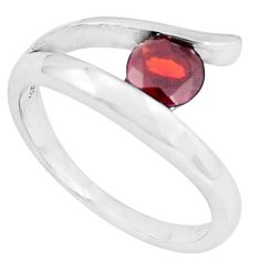 red garnet 925 sterling silver solitaire ring size 7.5 p36862