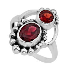 2.78cts natural red garnet oval 925 sterling silver ring jewelry size 7.5 y80699