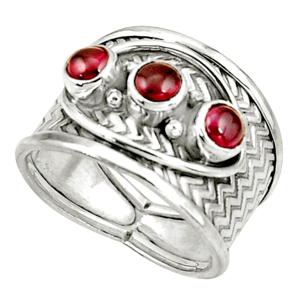1.77cts natural red ruby 925 sterling silver ring jewelry size 7 r38025