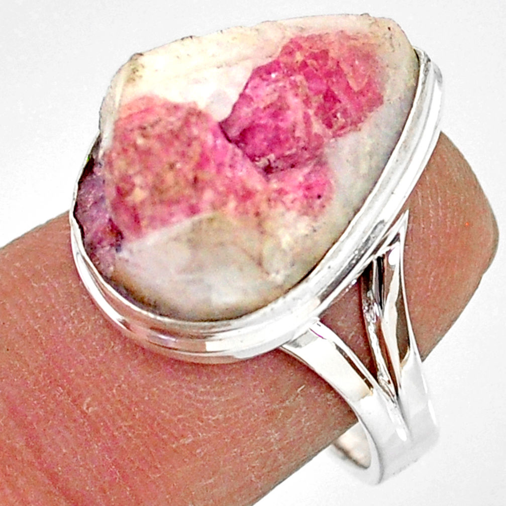 12.83cts natural tourmaline in quartz 925 silver solitaire ring size 7 r85766