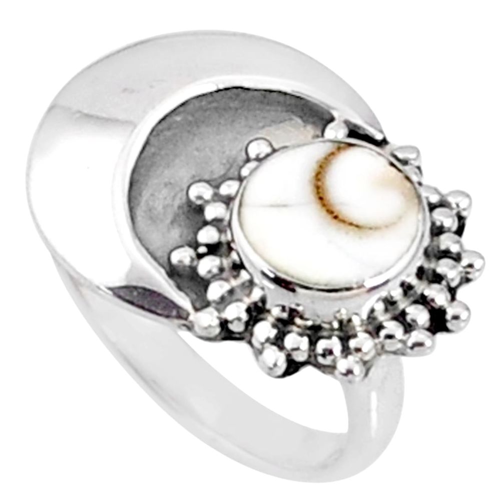 2.32cts natural white shiva eye 925 silver solitaire ring jewelry size 6 r67390