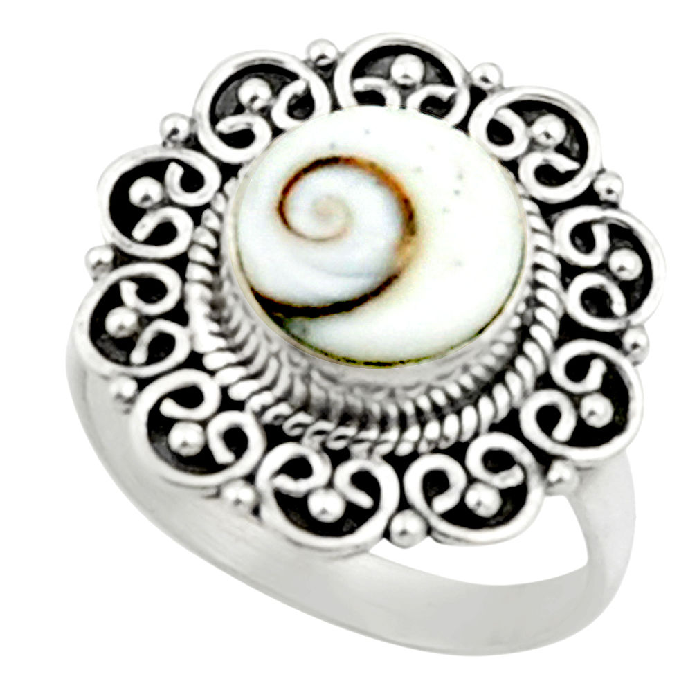 5.11cts natural white shiva eye 925 silver solitaire ring jewelry size 7 r52443