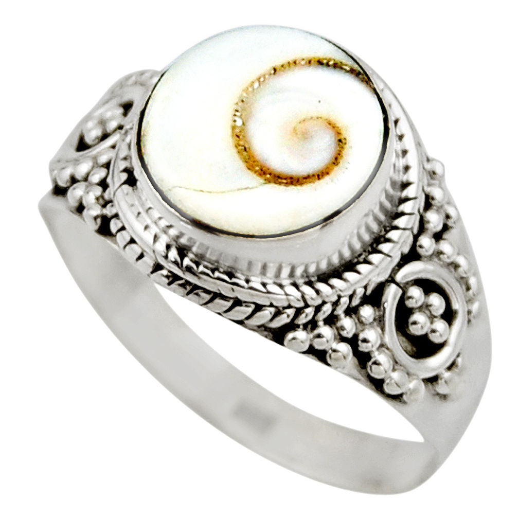 4.18cts natural white shiva eye 925 silver solitaire ring jewelry size 7 r52485