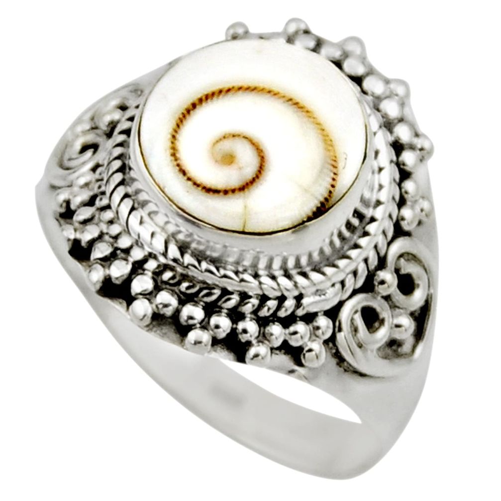 4.42cts natural white shiva eye 925 silver solitaire ring jewelry size 7 r52489