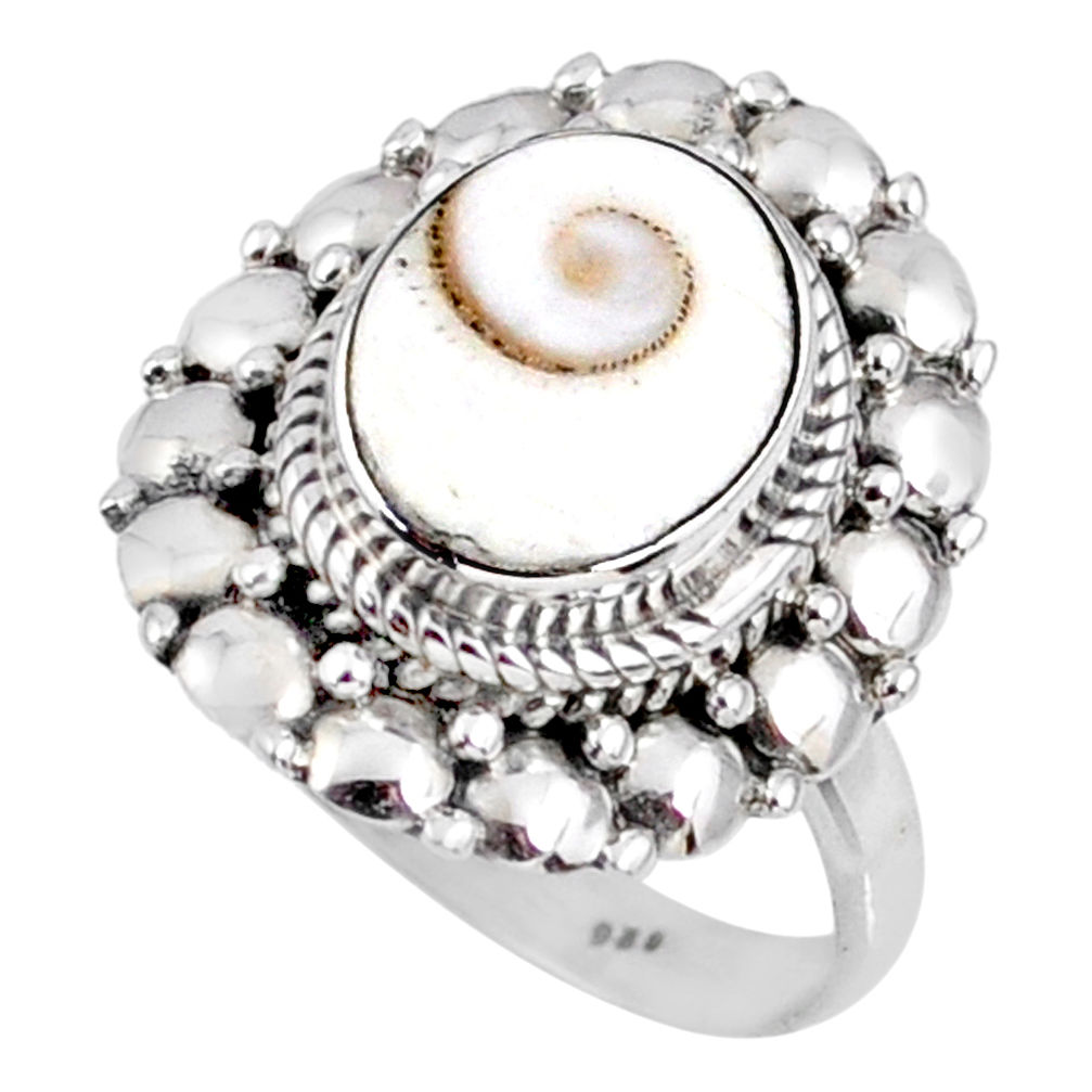 4.21cts natural white shiva eye 925 silver solitaire ring jewelry size 7 r58945
