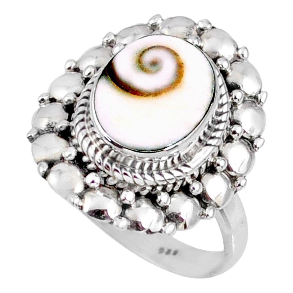 4.08cts natural white shiva eye 925 silver solitaire ring jewelry size 7 r58953