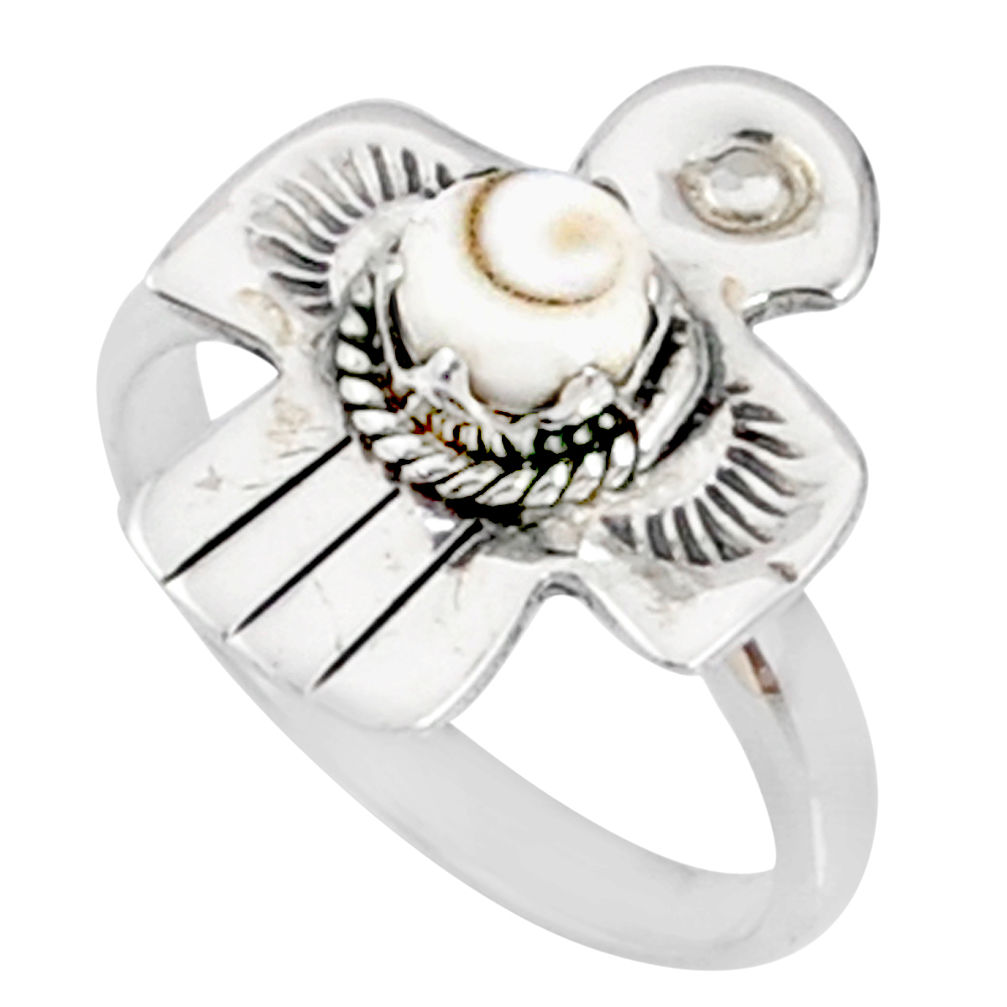 0.90cts natural white shiva eye 925 silver solitaire ring jewelry size 7 r67391