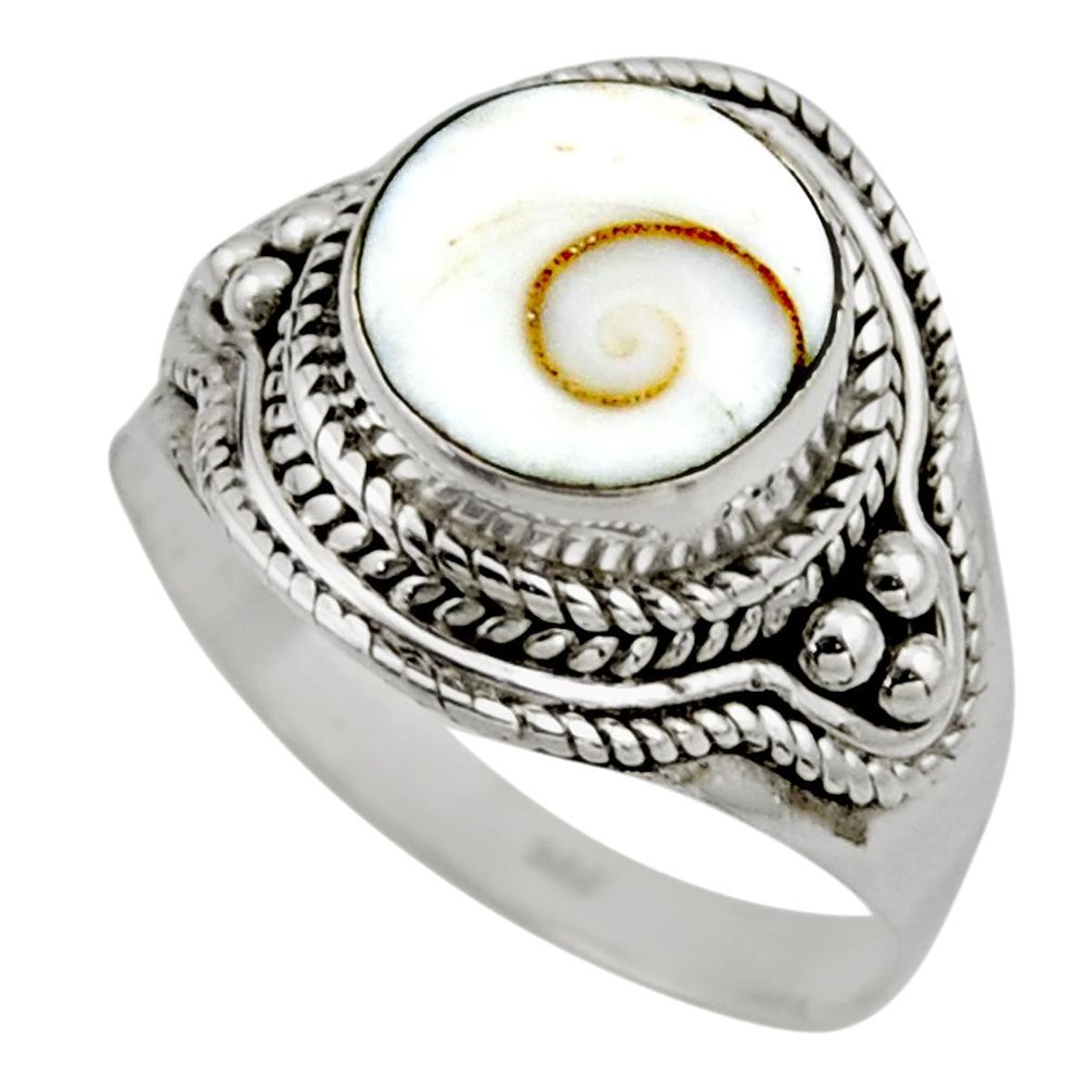 4.64cts natural white shiva eye 925 silver solitaire ring jewelry size 8 r52486