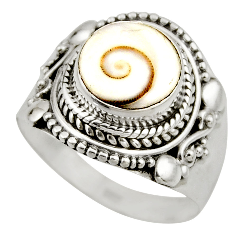 5.09cts natural white shiva eye 925 silver solitaire ring jewelry size 8 r52490