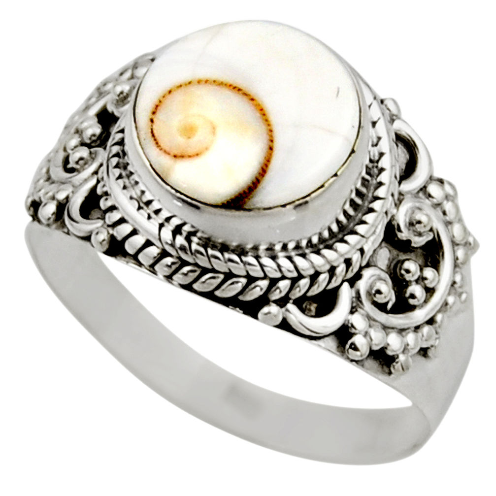 4.84cts natural white shiva eye 925 silver solitaire ring jewelry size 8 r52495