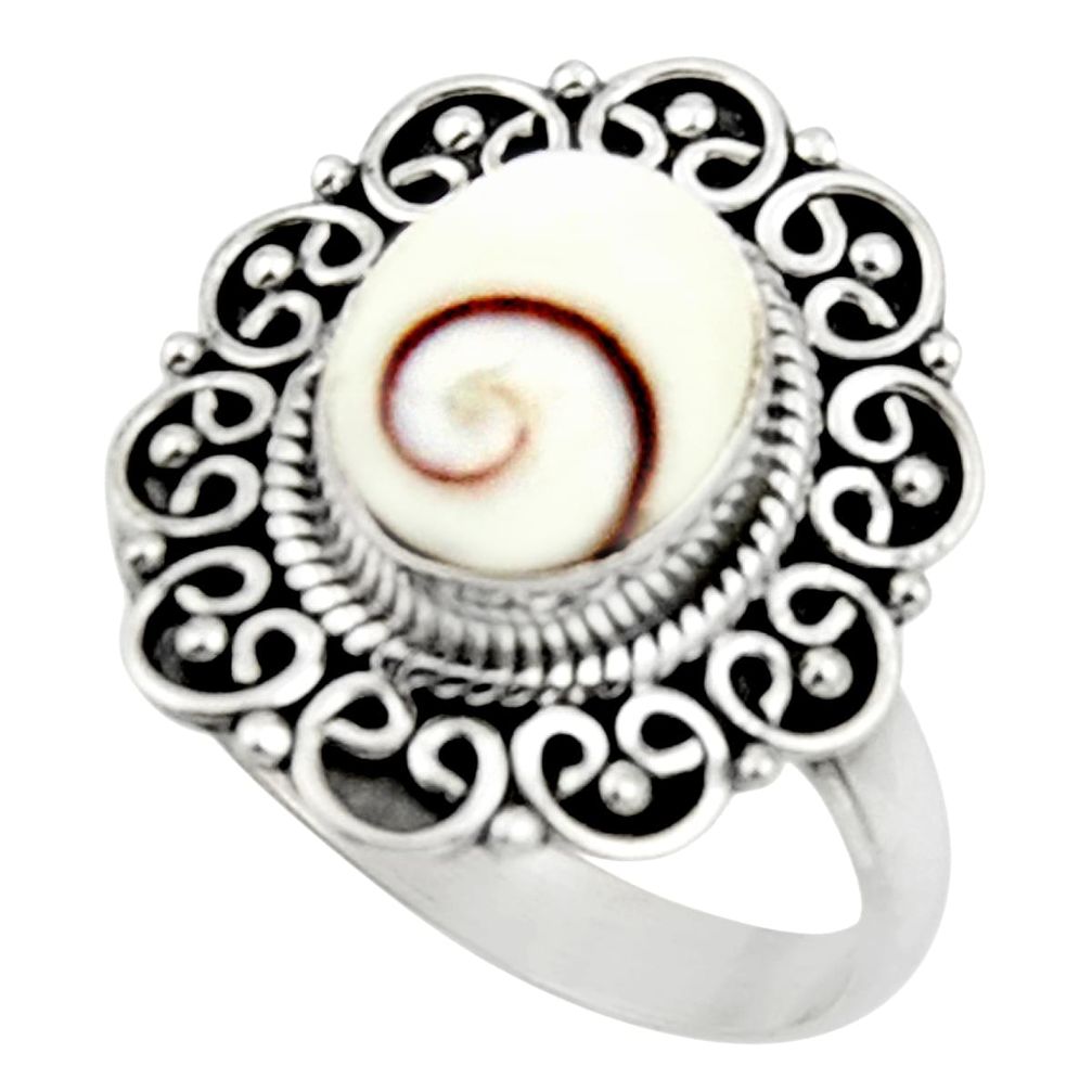 4.28cts natural white shiva eye 925 silver solitaire ring jewelry size 8 r52562