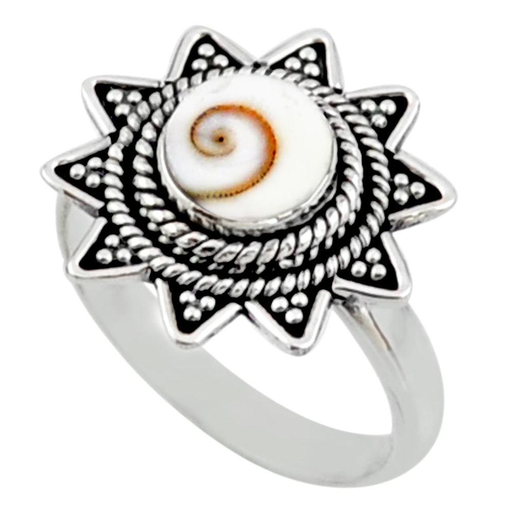 3.28cts natural white shiva eye 925 silver solitaire ring jewelry size 8 r54310