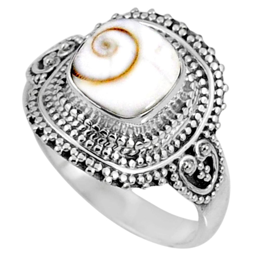 3.18cts natural white shiva eye 925 silver solitaire ring jewelry size 8 r61089