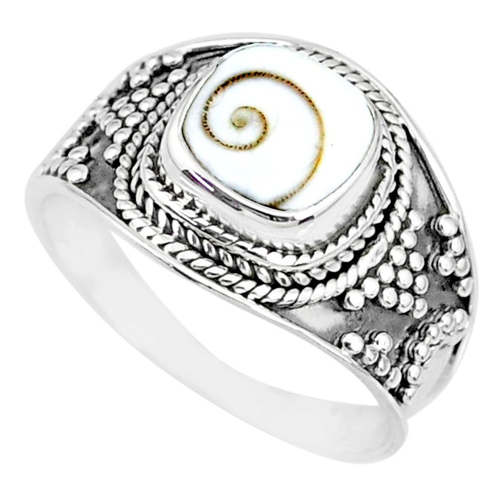 3.30cts natural white shiva eye 925 silver solitaire handmade ring size 9 r74718