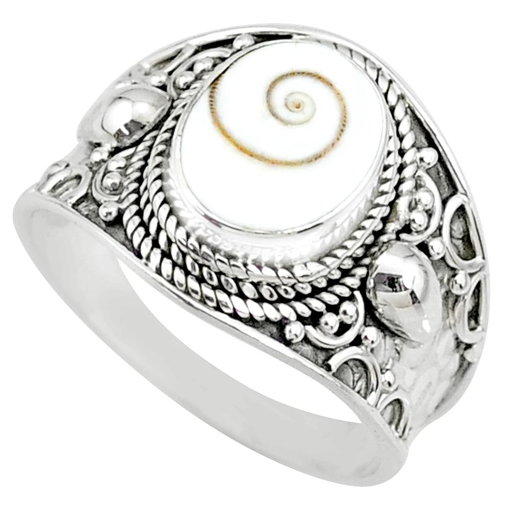 4.02cts natural white shiva eye 925 silver solitaire handmade ring size 9 r74729