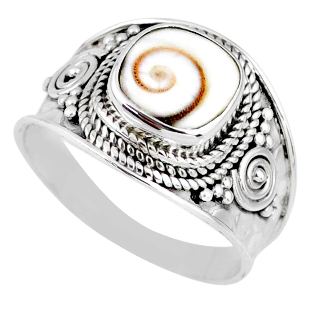3.62cts natural white shiva eye 925 silver solitaire ring size 8.5 r58292
