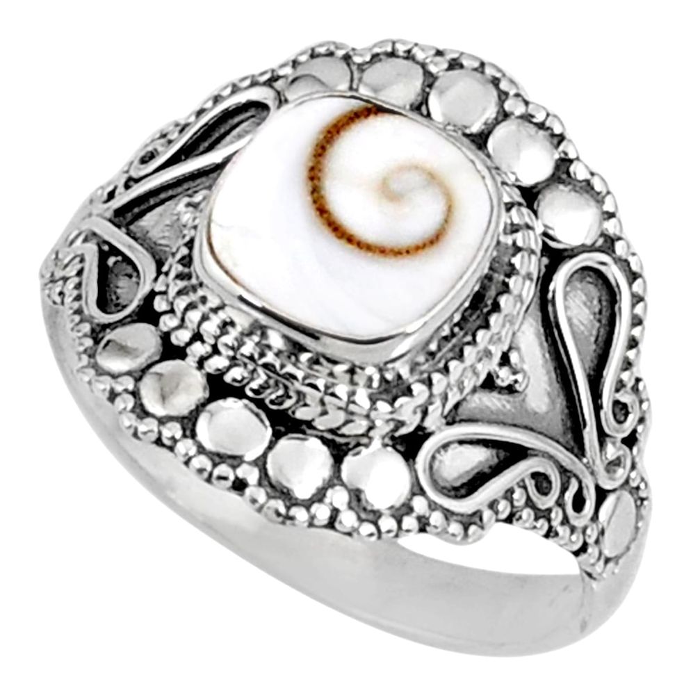 3.35cts natural white shiva eye 925 silver solitaire ring size 9.5 r61087