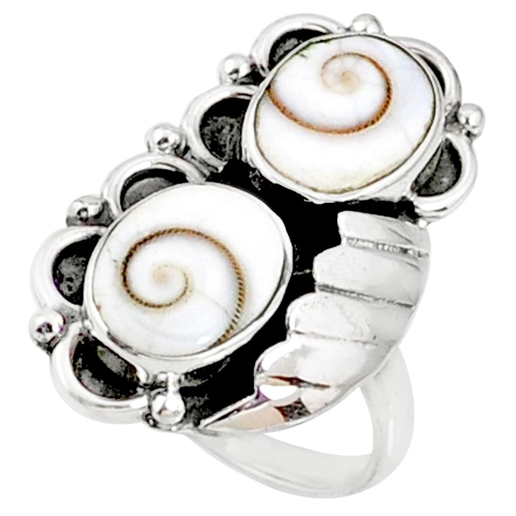 7.51cts natural white shiva eye 925 sterling silver ring jewelry size 7 r67325