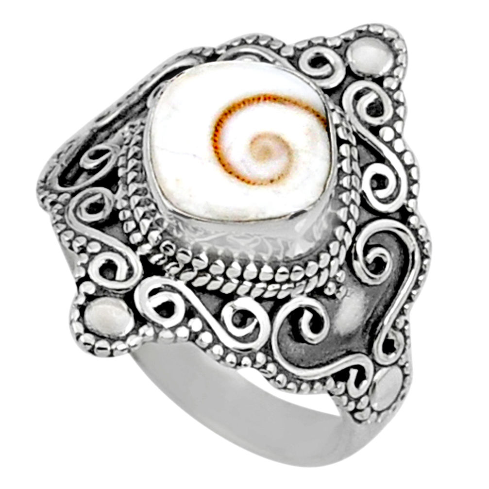3.28cts natural white shiva eye cushion 925 silver solitaire ring size 7 r61070