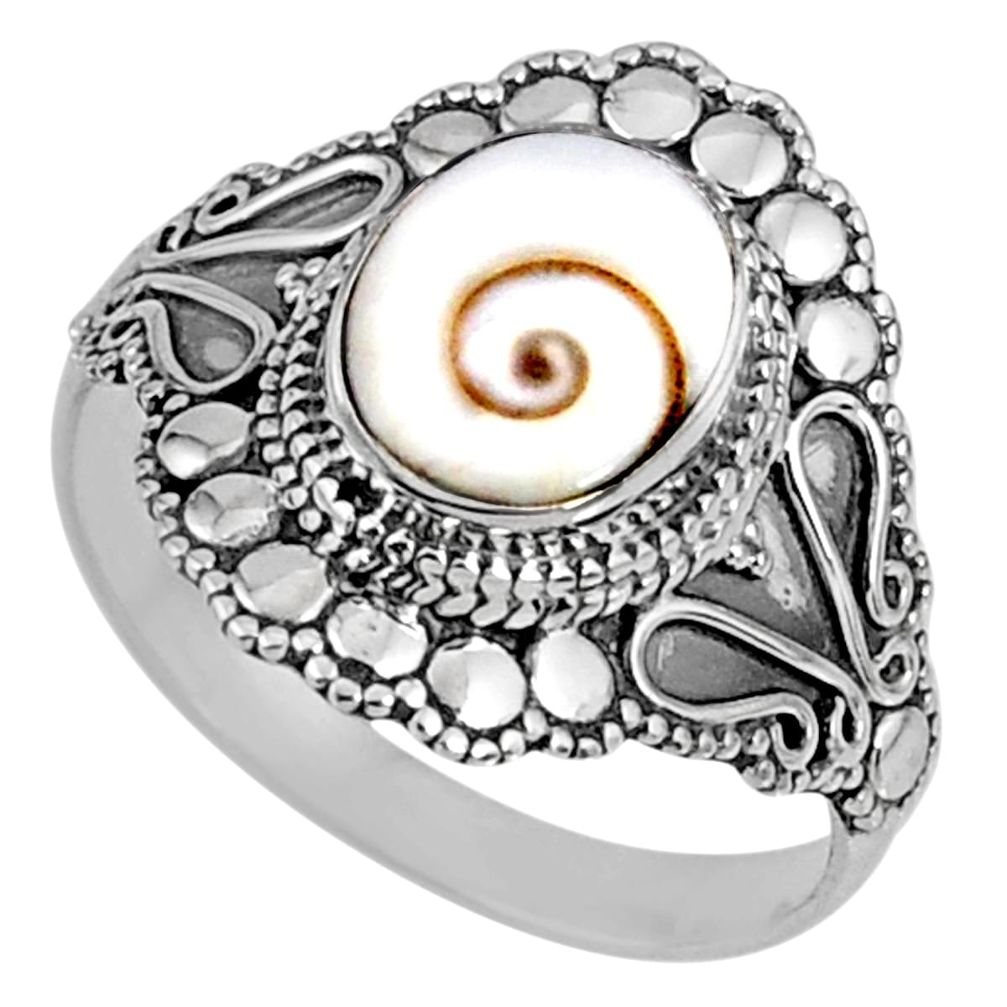 3.89cts natural white shiva eye oval 925 silver solitaire ring size 10.5 r61086