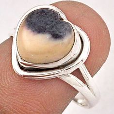 5.02cts natural wild horse magnesite 925 silver solitaire ring size 7 t87314