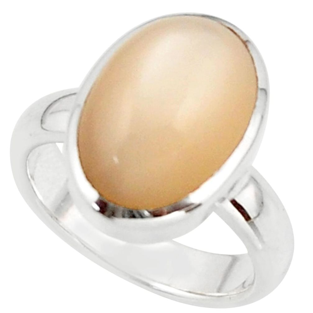 6.38cts pink natural ceylon moonstone 925 sterling silver ring size 6 r42825