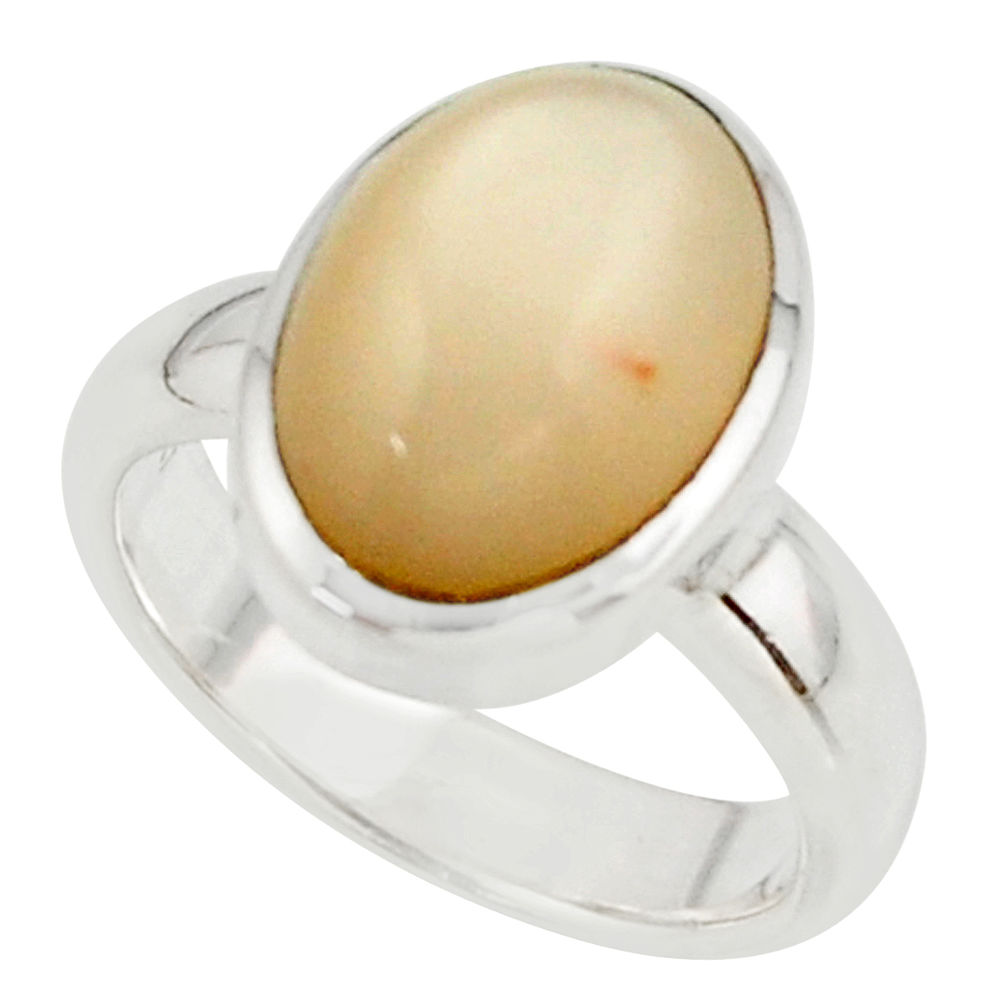 5.17cts pink natural ceylon moonstone 925 sterling silver ring size 6 r42826