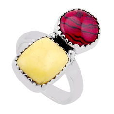 8.55cts pool ball octagan sterling silver adjustable ring jewelry size 6 n53406
