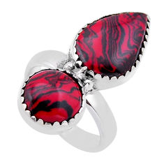 8.55cts pool ball pear 925 sterling silver adjustable ring jewelry size 6 n53420