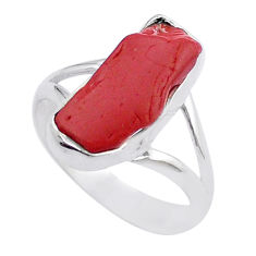 6.07cts root chakra healing natural jasper red 925 silver ring size 7 u46758