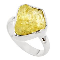 6.72cts scapolite fancy shape 925 sterling silver ring jewelry size t33699