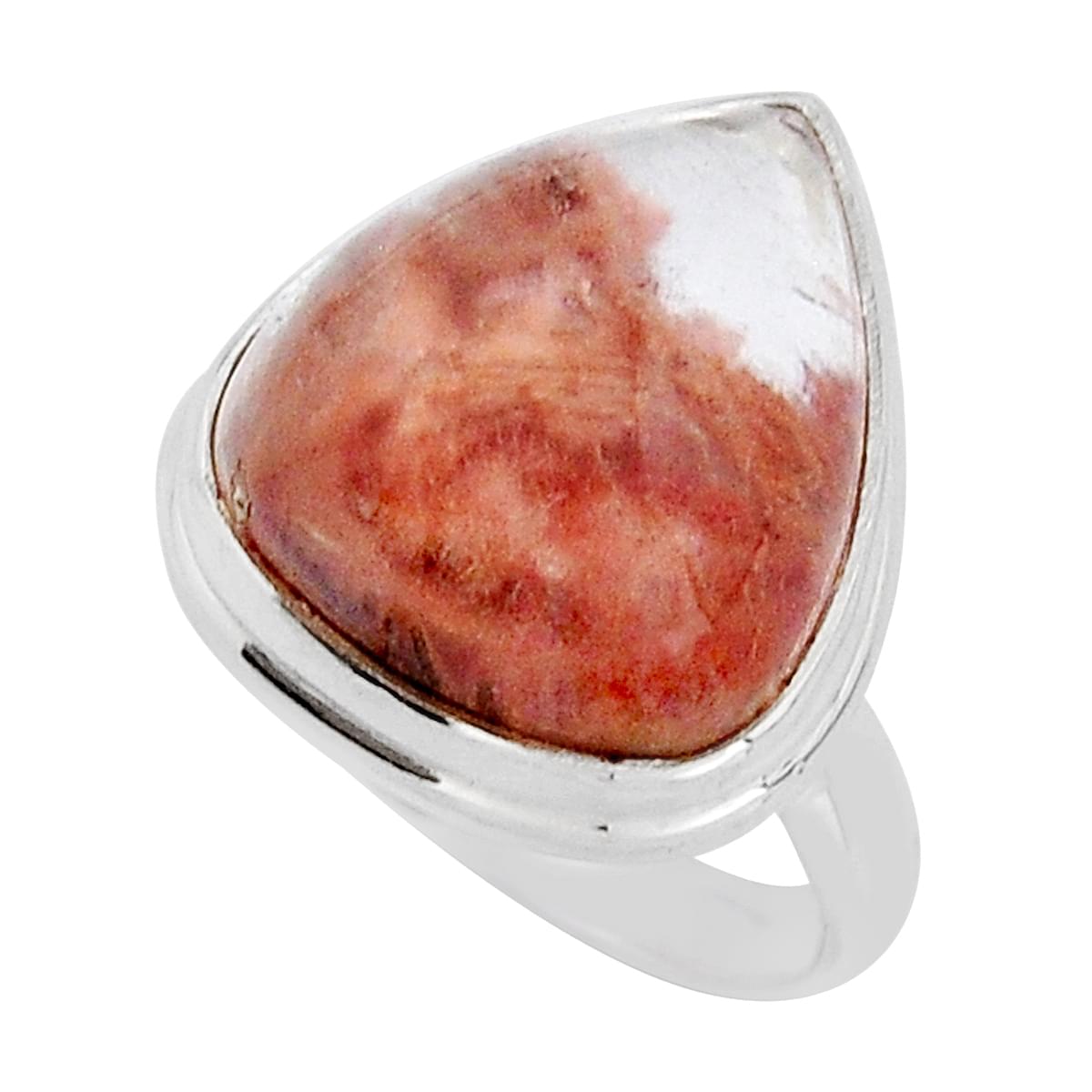 Silk Rutile Pear Shape 925 Sterling Silver Ring Jewelry Y28462 | Gemexi