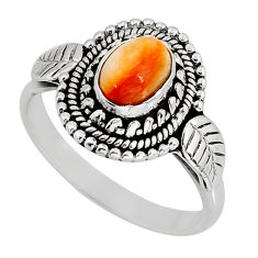 1.48cts solitaire bumble bee australian jasper 925 silver ring size 8 y80147