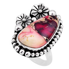 8.44cts solitaire dahlia rose 925 sterling silver flower ring size 5.5 n33267