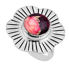 6.29cts solitaire dahlia rose 925 sterling silver ring jewelry size 6.5 n34063