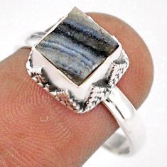 2.53cts solitaire desert druzy (chalcedony rose) 925 silver ring size 8.5 t94150