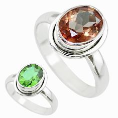 4.22cts solitaire green alexandrite (lab) 925 sterling silver ring size 7 t57002
