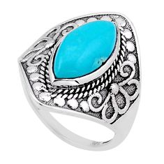 6.04cts solitaire green arizona mohave turquoise 925 silver ring size 7 n54247