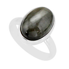 6.28cts solitaire green cats eye 925 sterling silver ring jewelry size 7 y66691