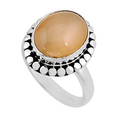 8.98cts solitaire honey cats eye oval 925 sterling silver ring size 9.5 y65385