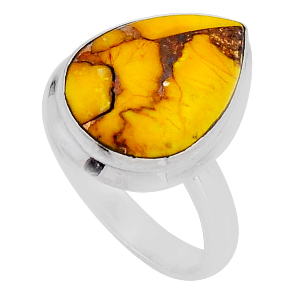 10.53cts solitaire honey dahlia pear shape sterling silver ring size 8 n54338