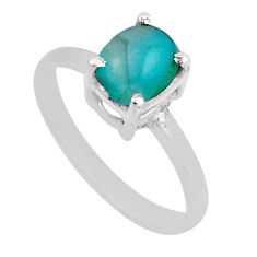 2.07cts solitaire natural aqua chalcedony 925 sterling silver ring size 6 n21193