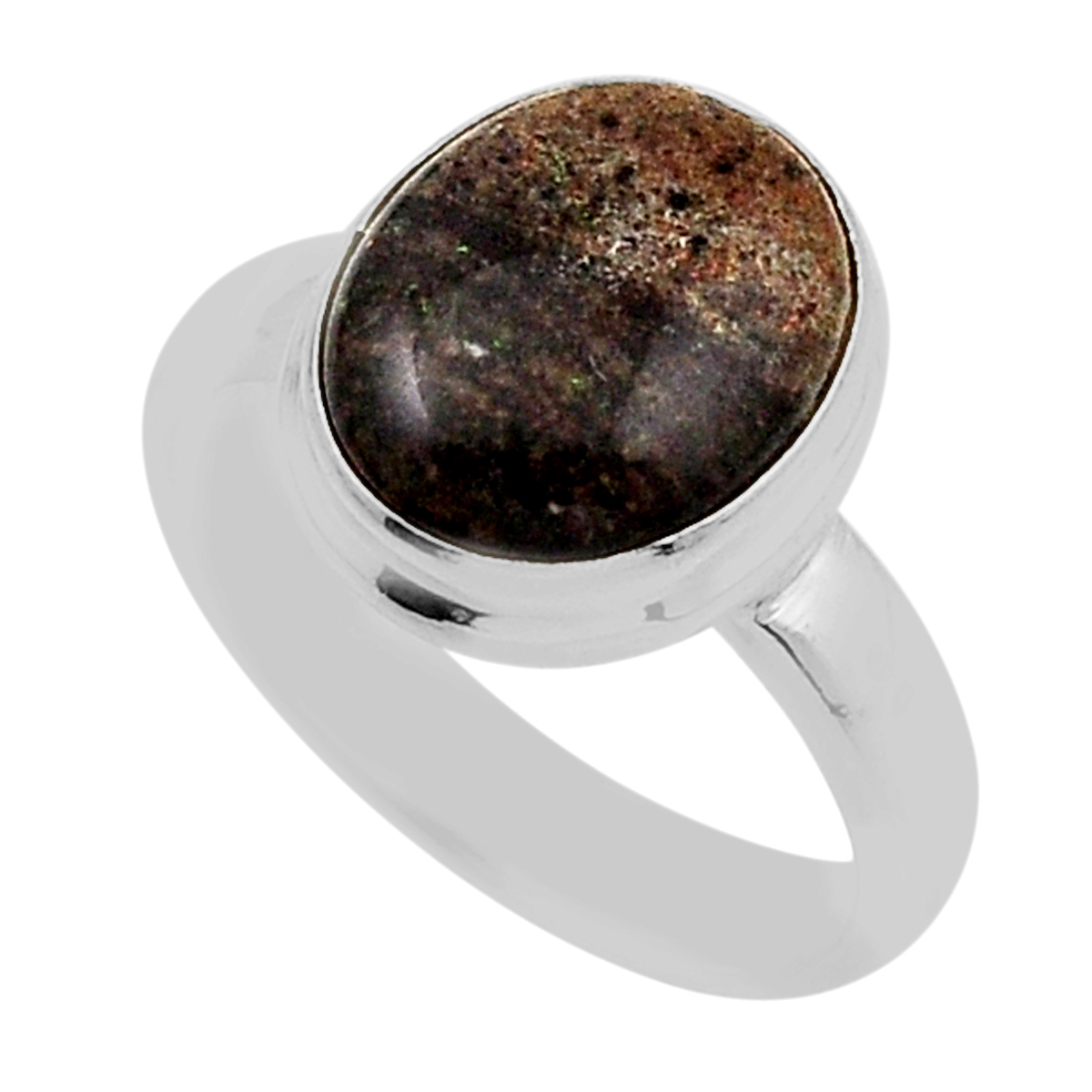 Solitaire Natural Black Honduran Matrix Opal Silver Ring Size 6 Y90380 ...