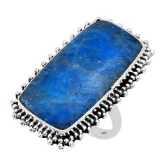 24.08cts solitaire natural blue apatite (madagascar) silver ring size 7 n30947