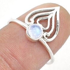 0.52cts solitaire natural blue labradorite 925 silver heart ring size 7 u55542