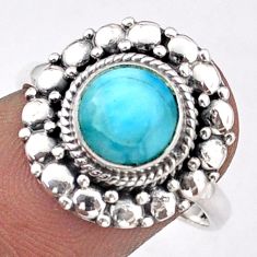 3.19cts solitaire natural blue larimar 925 sterling silver ring size 9 t94049